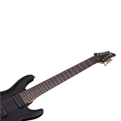 Schecter C-8 Deluxe Electric Guitar, 8-String, Satin Black image 4