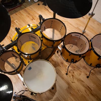 Pearl Masters Premium Maple (Mrp) 6 Piece Drum Kit, Canary Yellow Sparkle Lacquer (Pre Loved) image 17