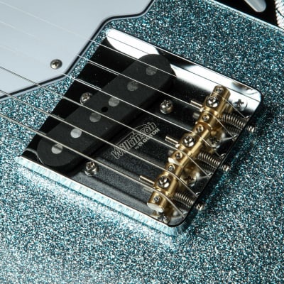 Suhr Eddie's Guitars Exclusive Custom Classic T Roasted - Ice Blue Sparkle image 16