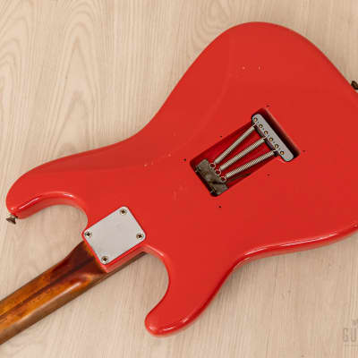 1959 Fender Stratocaster Vintage Guitar Pre-CBS, Matador Red Lacquer (Riggio) w/ Tweed Case image 14