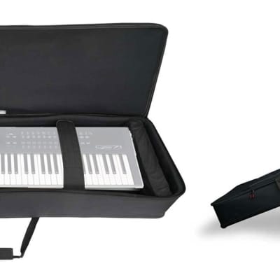 Rockville 76 Key Keyboard Case w/ Wheels+Trolley Handle For Alesis QS7.1