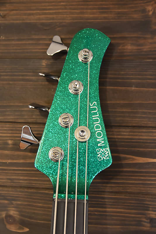 【傷ナシ】Modulus  FU4 モデュラス(グリーン・フレーク) Modulus FU4 Flea Bass FB4 2012 - Rare Flake Green | Reverb