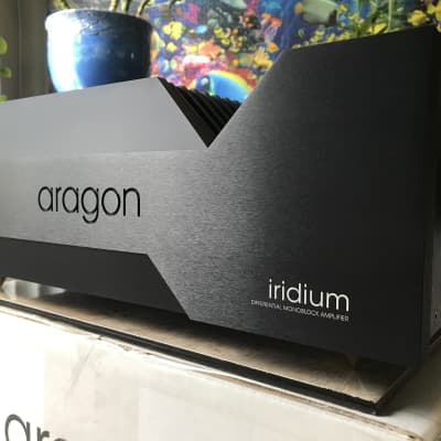 Aragon Iridium Mono-Block Reference Amplifiers 1 Pair In Black New Open-Box! 2022 image 2