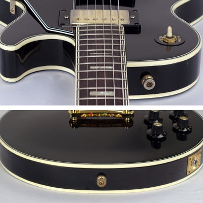 Vintage 1970's Aria Les Paul Lawsuit Era Black Beauty Made In Japan MIJ with Hardshell Case image 5