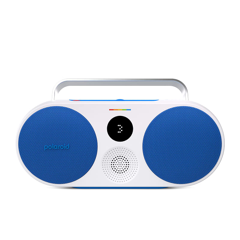 Polaroid P3 Music Player Blue - Retro-Futuristic Bluetooth Wireless Boombox Speaker, Rechargeable with Dual Stereo Pairing image 1