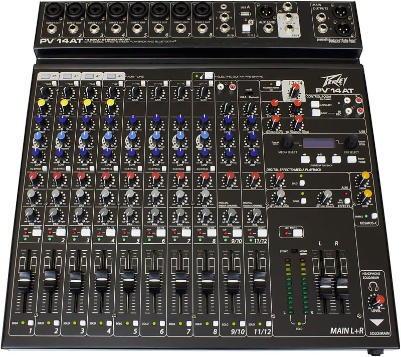 Peavey PV 14 AT 14 Channel Compact Mixer with Bluetooth and Antares Auto-Tune image 1