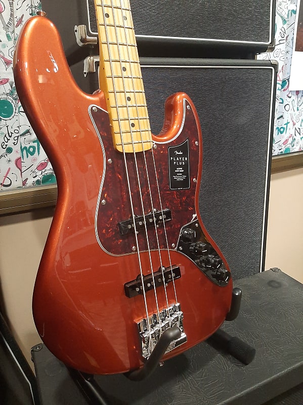 Fender Player Plus Jazz Bass Aged Candy Apple Red | Reverb