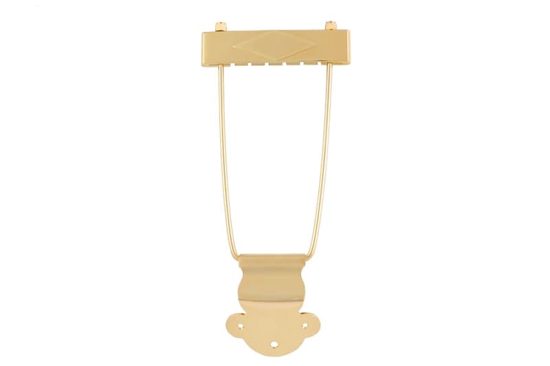 Trapeze Tailpiece, Machined Mounting Bar, GOLD Reverb