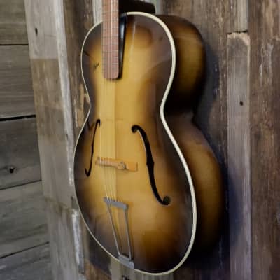 Hofner Model 450 Archtop Acoustic Refretted + Light Restoration - late 1950's with Hard Case image 4