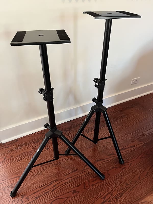 Pyle Dual Studio Monitor 2 Speaker Stand Mount Kit Reverb