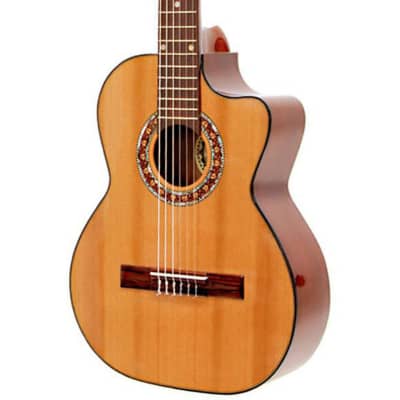 Paracho Elite GONZALES Classical Requinto Acoustic Guitar with Solid Cedar Top, Natural image 2