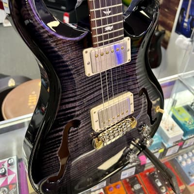PRS Paul Reed Smith Hollowbody II Piezo 10 Top Electric, Charcoal Burst with Case image 9
