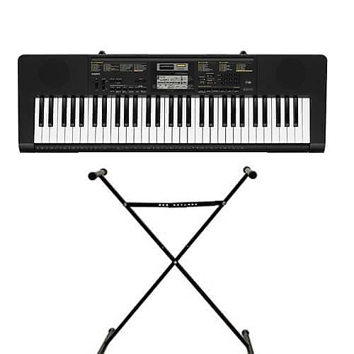 Casio CTK-2400 61-Key Portable Keyboard & Stand Together image 1