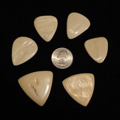 18 pcs. unique Woolly Mammoth Ivory Guitar Picks image 10