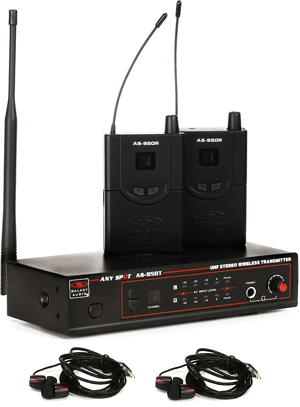 Galaxy Audio AS-950-2 Wireless In-Ear Monitor Twin Pack System - N Band for Live Sound and Front of House image 1