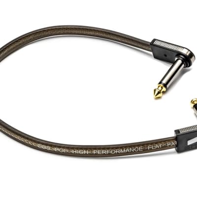 EBS HP-28 Black Gold Flat Premium Patch Cable 11.02-inch Angle-Angle image 5