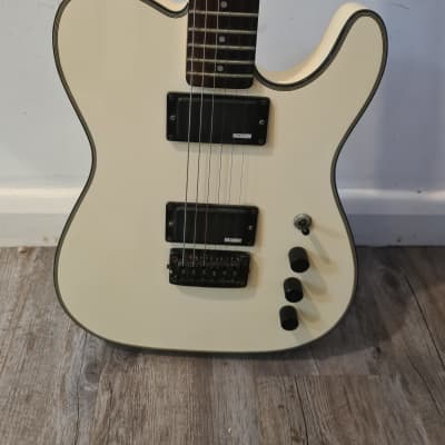 Rare Vintage Japanese Washburn Tour Telecaster BBR WT-24 WWBB 1985 White image 4