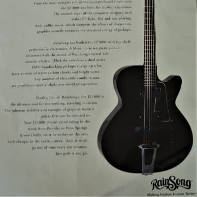 *Rare* Rain Song JZ1000  Carbon Fiber guitar image 12