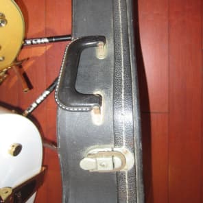 Circa 1965 Gibson Bass Case Black w/ Purple Interior image 6