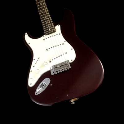 LEFTY! Vintage Dark Red Solid Alder Fender Stratocaster Body Custom Aged Relic Amber Nitro Neck ST62 for sale