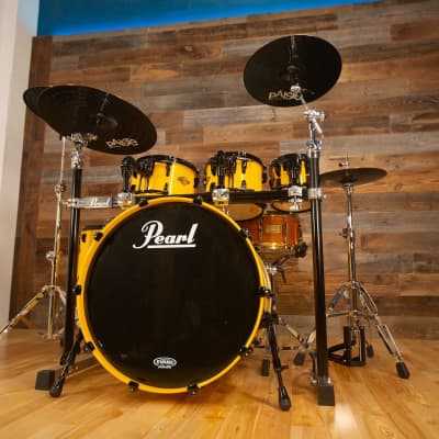 Pearl Masters Premium Maple (Mrp) 6 Piece Drum Kit, Canary Yellow Sparkle Lacquer (Pre Loved) image 6