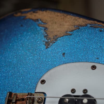 American Fender Stratocaster Relic Custom Nitro Blue Sparkle HSS image 23