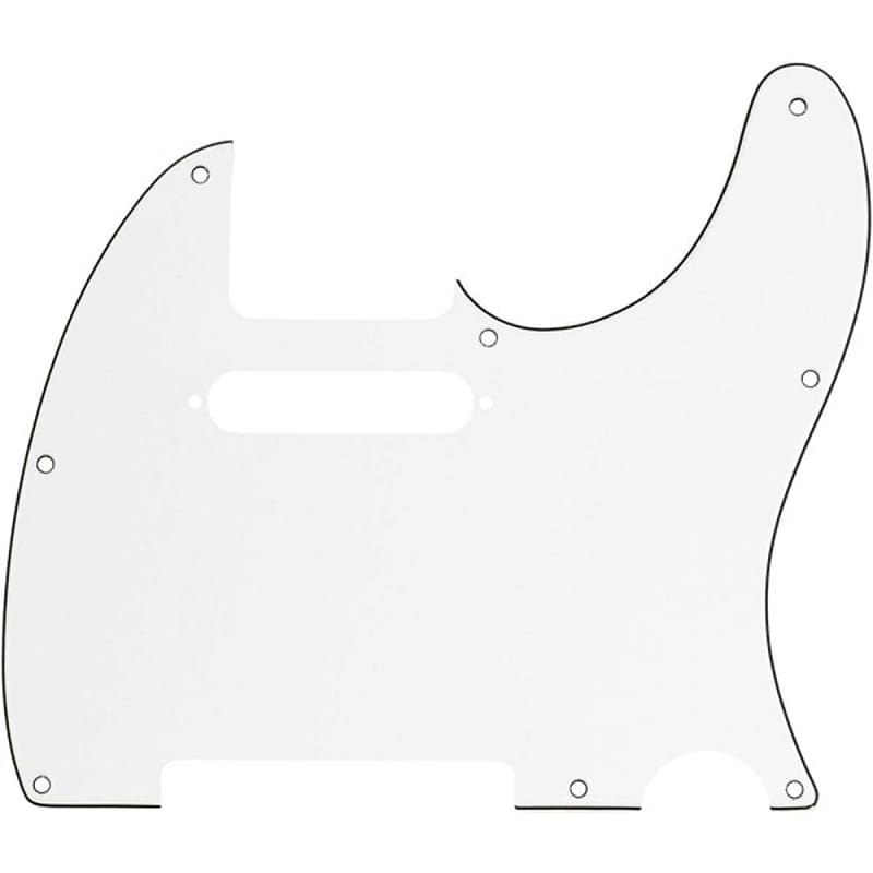 Fender Tele Pickguard 8 Hole 3 Ply - Parchment image 1