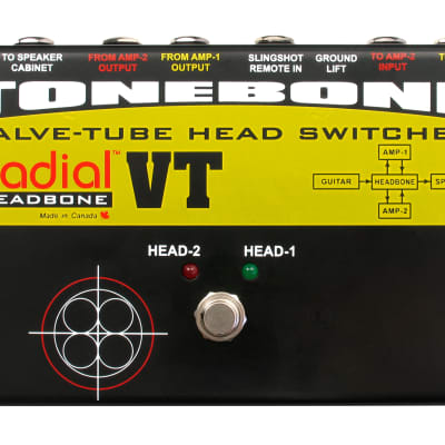 Radial Headbone VT Amp Head Switcher for Tube Amps with 100-watt RMS Rating and Remote Control Port image 2
