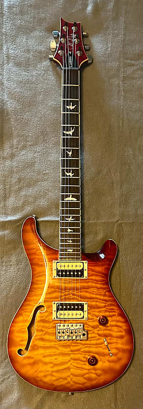 美品 希少セミホロウ PRS SE Custom22 Semi-Hollow PRS SE Custom 22 Semi-Hollow Quilt-Top Limited-Run Electric