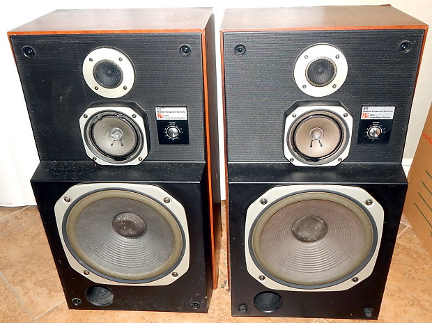 mcs panasonic technics 683-8320 time aligned 3 way vintage speakers image 1