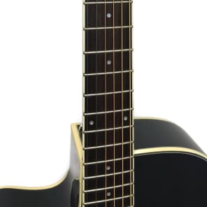 Ibanez AEG10LII Left-Handed Acoustic-Electric Guitar - Black image 3