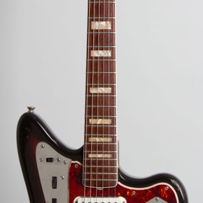 Fender Jaguar Solid Body Electric Guitar (1966), ser. #171100, black tolex hard shell case. image 8