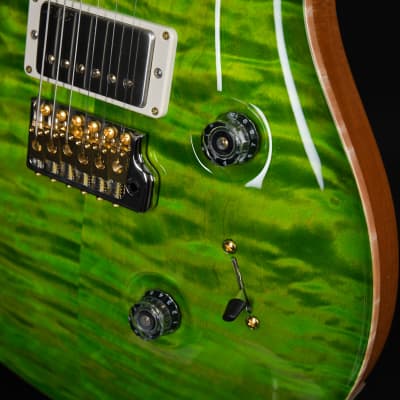 PRS Wood Library Custom 24 Fatback Quilt Maple 10 Top Stained Flame Maple Neck Brazilian Rosewood Eriza Verde 2023 (0359120 ) image 13