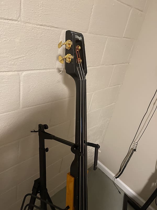 Stagg Electric Upright Bass 34 Honeyburst Reverb 2428