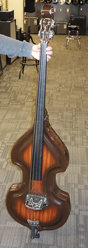 USA 1965 Ampeg Baby Bass with gig bag stand up bass | Reverb