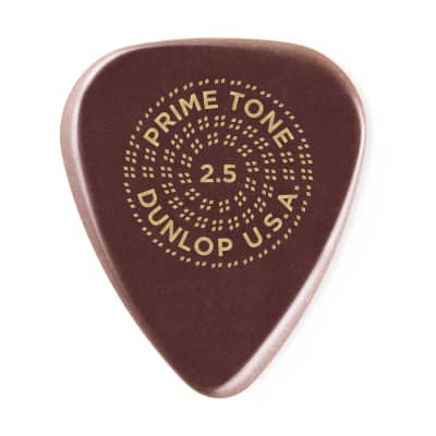 Dunlop 511P2.5 Primetone Standard Sculpted Plectra Smooth Guitar Picks 2.5mm Players Pack of 3 image 1