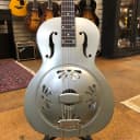 Gretsch G9201 Honey Dipper Round-Neck Brass Body Biscuit Cone Resonator Guitar Shed Roof Finish
