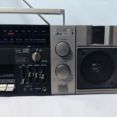 Vintage Unitech Mini Compo Boombox AMFM Radio Model CX-800 W/Speakers - Works image 5