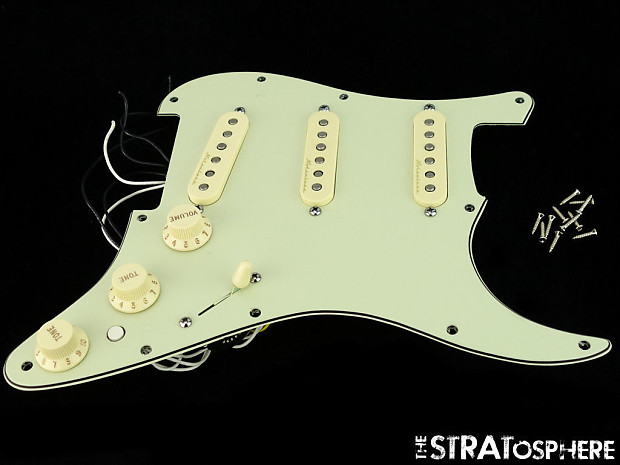 Fender Deluxe Strat LOADED PICKGUARD Stratocaster Noiseless Pickups Mint Green image 1