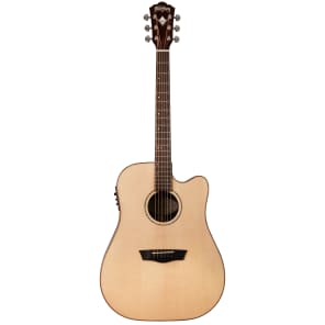 Washburn WD250SWCE Dreadnought Cutaway with Electronics Natural
