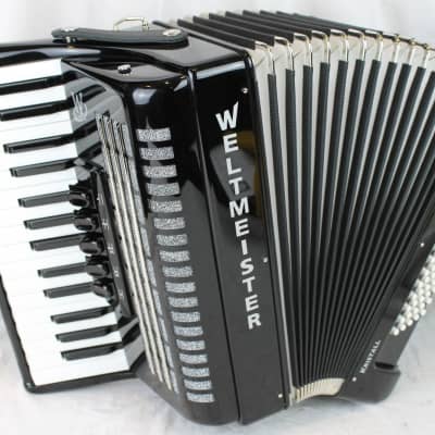 NEW Black Weltmeister Kristall Piano Accordion LMM 30 60 image 1