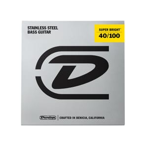 Dunlop DBSBS40100 Super Bright Stainless Steel Bass Strings - Light (40-100)