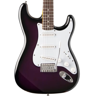 Oscar Schmidt OS-300-PS Double Cutaway Solid-Body Electric Guitar, Purple Sunburst image 2