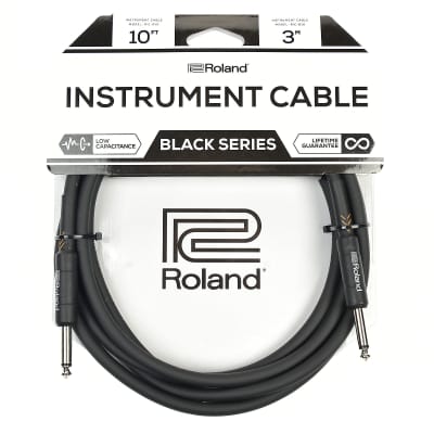 Roland Black Series 10ft S/S 1/4” Instrument Cable