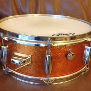 Crown 5.5x14 Snare 1960s Gold Sparkle Wrap image 2