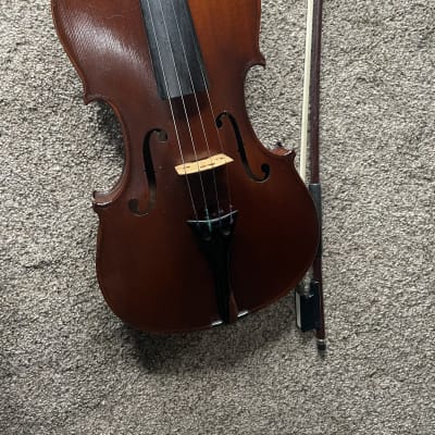 antique unlabeled  4/4 full size violin outfit image 11