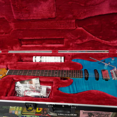 Ibanez Signature MMN1 Martin Miller - Transparent Aqua Blue 6-String Electric Guitar w/ Hardshell Case (2023) image 12