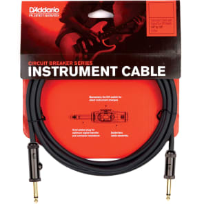 Planet Waves PW-AG-20 Circuit Breaker 1/4" TS Straight Instrument Cable w/ Integrated Mute Switch - 20'
