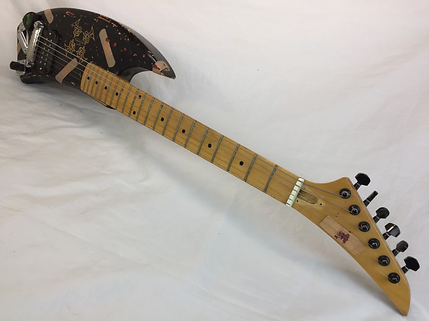 Galaxy Mara Bloody Bandage Missile Ergonomic Custom Handmade Guitar 1985 Black image 1