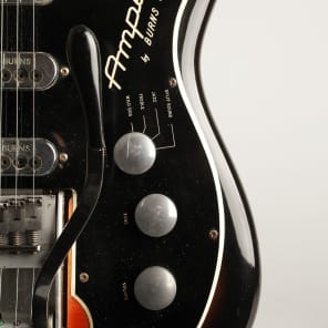 Ampeg Wild Dog EG-1S Jazz Split Sound Solid Body Electric Guitar,  made by Burns (1964), ser. #5031, original blue check tolex hard shell case. image 8